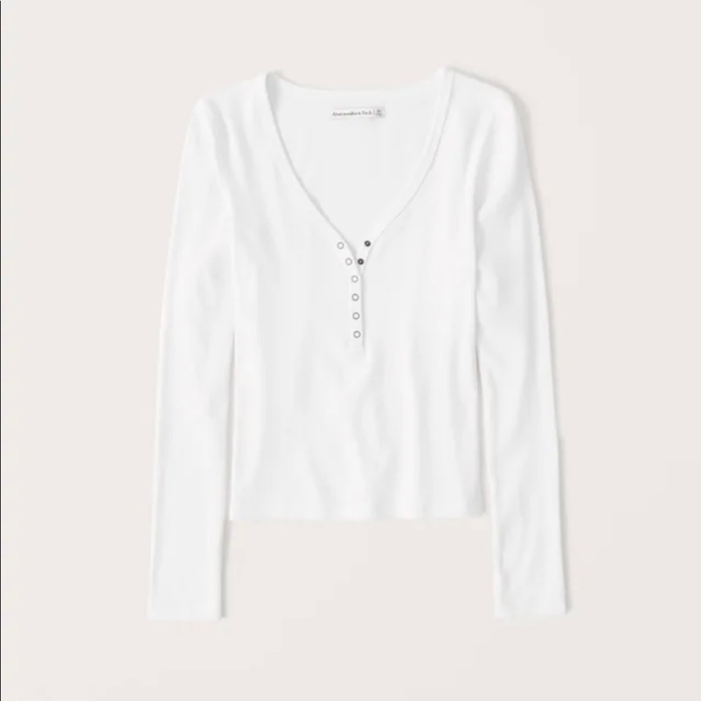 Long Sleeve Henley Top - Abercrombie